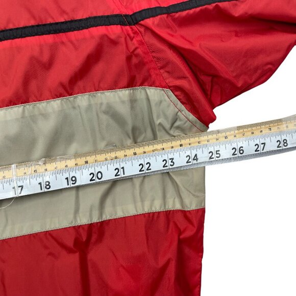 Columbia Vintage Red Hooded Windbreaker Jacket Men's Medium - Picture 6 of 10